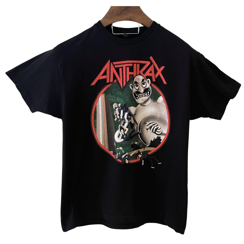 Anthrax Notman World Tour 2019 Black T Shirt Concert Double Sided Heavy Metal XL